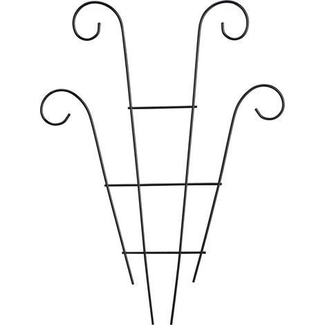 Plant trellis, small metal potted vine support, climbing garden for indoor and outdoor use, 40x30cm (1/5)