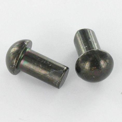 Rivet à frapper Tête ronde TR 6X25 Acier zingué noir