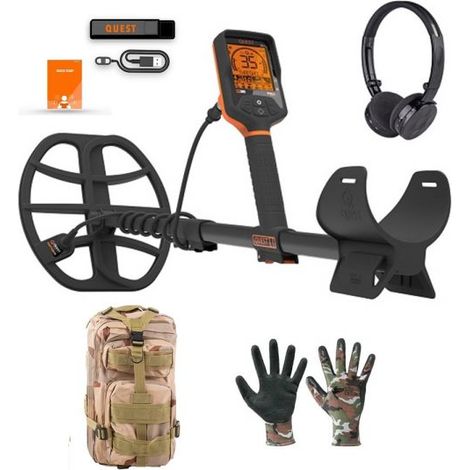 Quest metal detector Q35 3 frequenze di ricerca (Adventure pack)