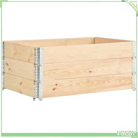 Jardinière surélevée - FAFEICY - 3055171 - Empilable et pliable - Pin massif - Pack de 3 100x150x19 cm (1/5)