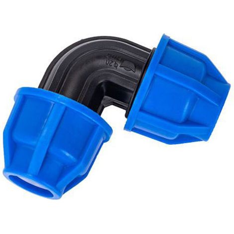 en Plastique PE 32mm à 32mm Raccord de Tuyau de Connecteur Coudé pour PPR, PE, PVC et Autres Conduites D'eau Accessoire pour arrosage de jardinière (1/4)
