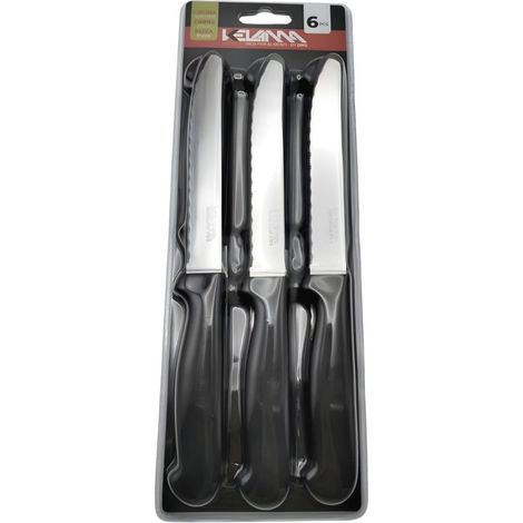 Set de 6 couteaux de table Kelama deluxe noir
