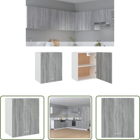 vidaXL Wandregal -  Hängeschrank Lyon Grau Sonoma 50x31x60 cm Holzwerkstoff (1/5)