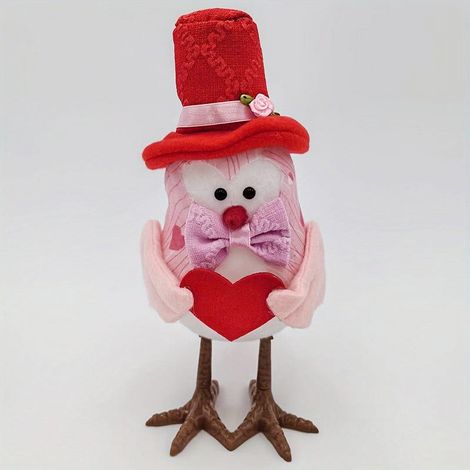 Oiseaux Luminaires - Décoration de Table pour la Saint-Valentin - Figurines en Tissu avec LED - Ornement Intérieur - Lot de 1 (1/5)