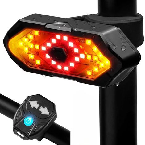 Éclairage vélo - Feu arrière vélo avec clignotants - Sans fil et rechargeable par USB (1/5)