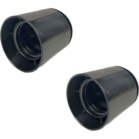 2 Pezzi Portalampade E27, Portalampada in Termoplastico Nero