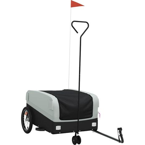 Maison Exclusive - Rimorchio da Bici Nero e Grigio 45 kg in Ferro (1/5)