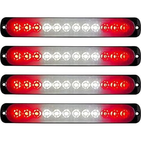 Lumière stroboscopique à LED, 4Pack 12LED Barre lumineuse (1/5)