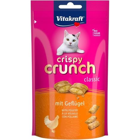 VITAKRAFT CRISPY CRUNCH Geflügelleckerli für Katzen 60g