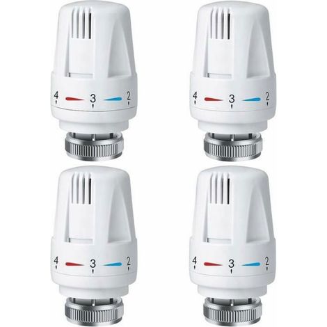 Tete De Radiateur Thermostatique - TRV M30x15 - Pour Vanne De Radiateur - 4 Pieces (1/4)