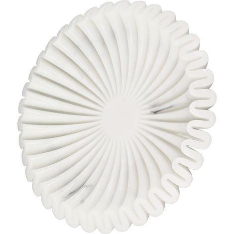 Bol à volants en marbre fait main, 25 cm, style antique festonné, idéal comme cadeau de pendaison de crémaillère ou de mariage. Décoration (1/5)