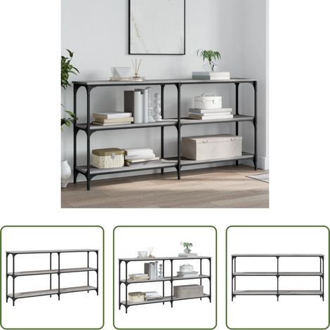 Holzwerkstoff - Konsolentisch Grau Sonoma 150x29x75 cm Holzwerkstoff (1/5)