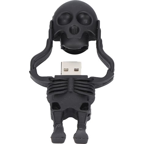 USB-Stick mit schwarzem Totenkopf-Cartoon-Design – 32 GB Highspeed-Flash-Speicher (1/5)