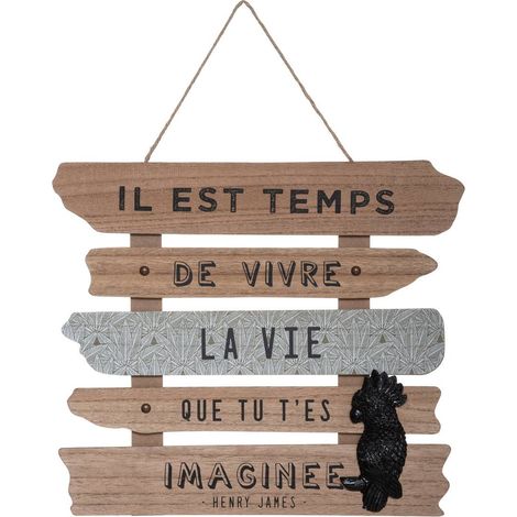 Wanddeko Kuba Holz 37x32cm - Leben