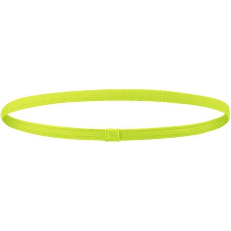 Bandeau de yoga unisexe, couleur bonbon, élastique respirant, longueur ajustable, idéal pour la course à pied.-Fluorescent Yellow (1/5)