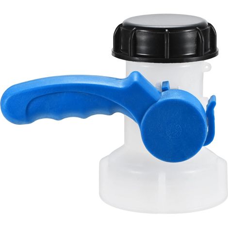 Adaptateur pour cuve IBC en plastique 75 mm (DN50) — Raccord adaptateur avec vanne papillon pour cuves IBC de 1000 L — Vanne de sortie pour réservoir d'eau IBC, idéale pour le jardin et l'irrigation