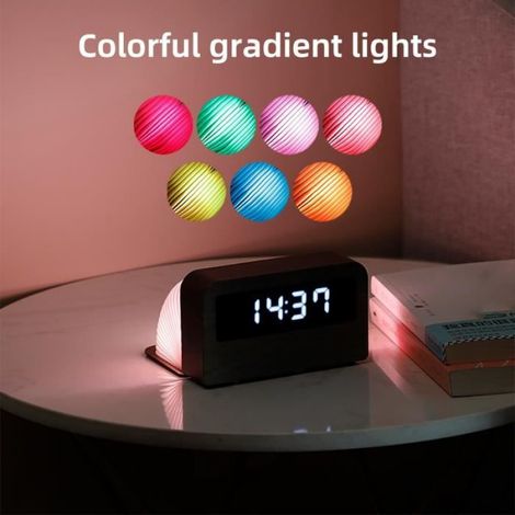 Lampe De Lecture - Affichage Heure - USB Rechargeable - Pliable - 13,8 x 3,8 x 8 cm - ABS - 1200 mAh - 1 W - 1 Unité (1/4)