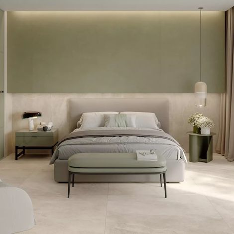 Carrelage Intérieur Effet Pierre AZUMA ROCK 60x120 cm Ivoire AV (1/3)