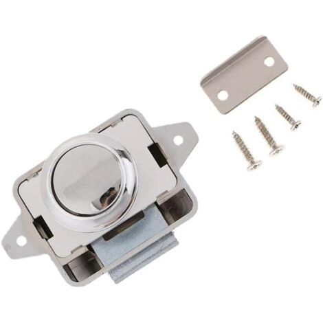 Bouton Poussoir Loquet Serrures pour Camping-Car Serrure de Meuble Boutons Poussoir Porte Serrure de Porte Meuble Fermoir pour de Placard de Yacht de Bateau de Tiroirs (1/5)