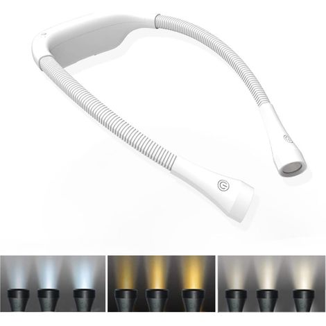 Lampe de Lecture LED Rechargeable – 6 Niveaux, 3 Teintes – Bras Pliables, Idéal Lecture & Camping (1/5)