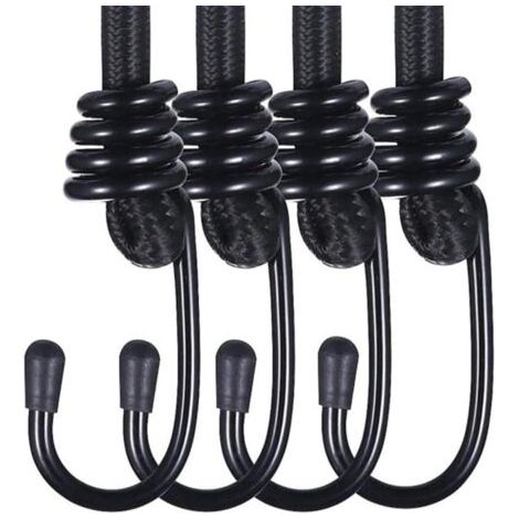 10 pièces Crochet extenseur, Elastique de Tension Corde à bâche, Corde élastique avec Crochet, Elastique de Tension avec Crochet pour Voile d'ombrage, Jardin, vélo, Voiture, tarp (1/5)