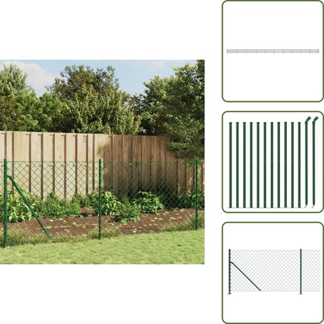 Clôture à mailles losangées avec bride vert 1x25 m - Clôture - Clôture Grillagée - Clôture Cyclique - Clôture Métalliques - Clôture Jardin (1/5)