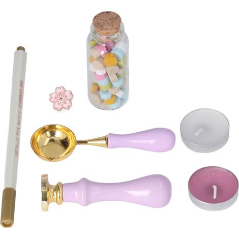 Matériel pour journal rétro européen à faire soi-même, cire à cacheter, coffret cadeau créatif avec tampon à cire à cacheter (1/5)
