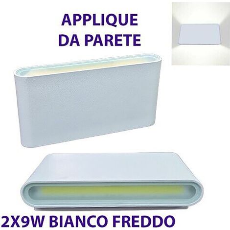APPLIQUE DOUBLE FAISCEAU LED COB 9W PROJECTEUR EXTÉRIEUR BLANC FROID 6000K