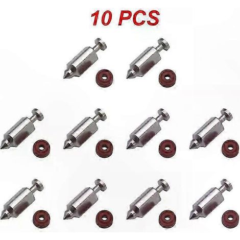 Kit de siège d'aiguille de soupape à flotteur de carburateur pour la réparation du système d'alimentation en carburant 10 pièces (1/5)