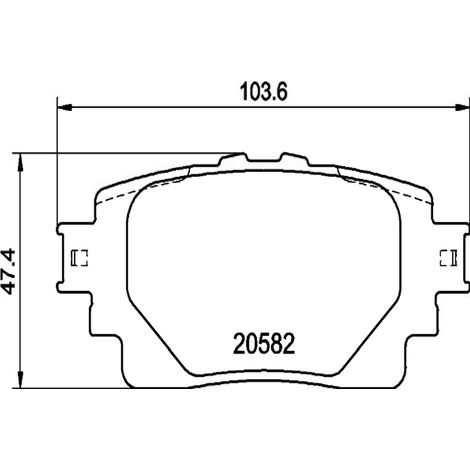 KIT PASTIGLIE FRENO POSTERIORI compatibile con TOYOTA HIGHLANDER (GSU7,AZUH7) / PASTIGLIE FRENANTI AUTO OEM MDB4217, / SOSTITUZIONE DIRETTA / BASSA POLVERE / SILENZIOSO