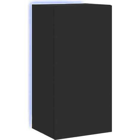 Mobile TV multimediale scaffale per televisione televisione buffet sala da pranzo soggiorno camera da letto a parete con luci a LED 40,5 x 35 x 80 cm nero 020027888