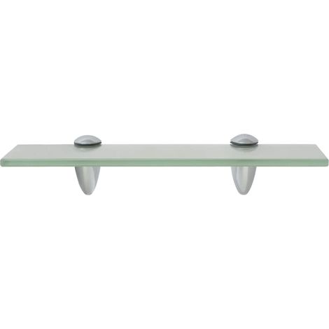 Étagère murale pour salle de bain et salon en verre trempé 8 mm givré 30 x 20 cm (1/5)