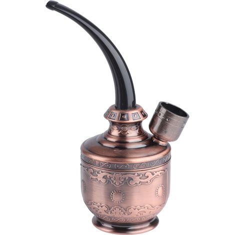 1 Pipe à eau en alliage, filtre intégré, embout buccal, design compact, usage portable (1/5)