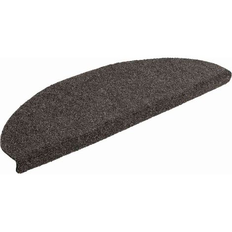 Maison Exclusive - Tappetini per scale autoadesivi 5 pz 65x21x4 cm antracite semicircolari grandi