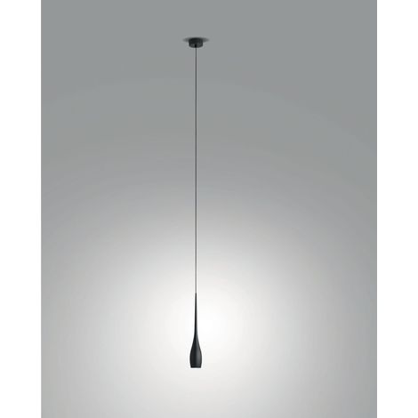 Suspension Led Coco Black 7W 570Lm 3000K, Structure Métallique, Ip20, Classe 1, Design Élégant Et Moderne - Marque Illuminazione (1/2)
