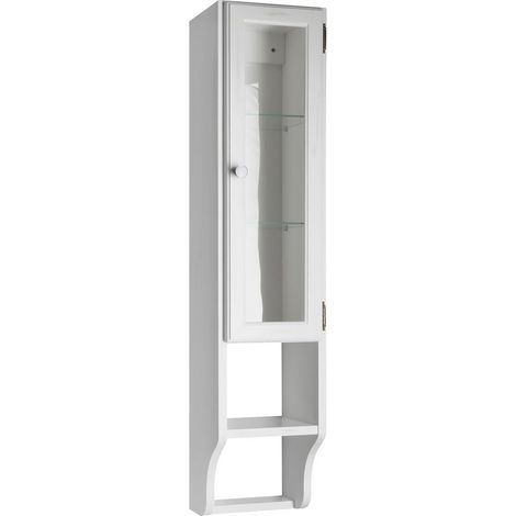 RETRO Meuble de rangement à côté du miroir 25x115x20cm, vieux blanc (1/4)