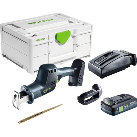 Scie sabre sans fil Festool ERSC 18 EB-Basic 18 V 210 mm + 1 batterie 4,0 Ah + chargeur + Systainer (1/5)