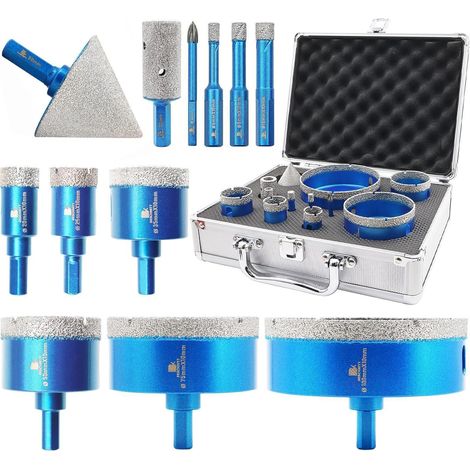 Fliesenbohrer Diamant Trockenbohrer Porzellan Keramik 12 KIT6 (1/5)