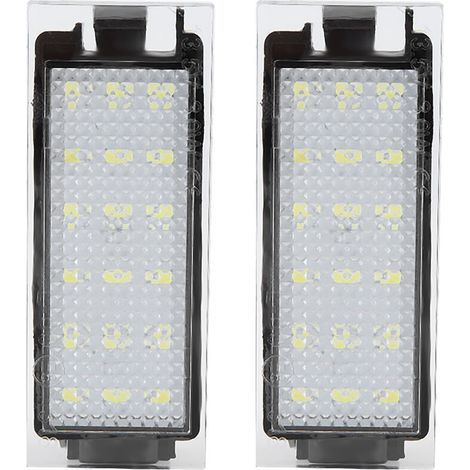 LED-Kennzeichenbeleuchtung, energiesparend, stoßfest, schwarz für Renault Twingo/Clio - Crezuo