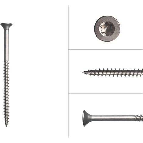 Spanplattenschrauben Edelstahl A2 5 x 80 mm Torx 25 - 200 Stück