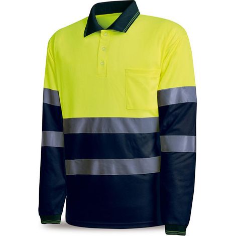 POLO BICOL.AV MANG.LARGA AMARILLO/AZUL T-M (1288PAVXLRYFA/M) - MARCA