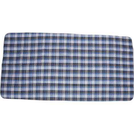 Protections jetables imperméables réutilisables pour incontinence adulte, alèze lavable 80x90 cm motif damier bleu (1/5)