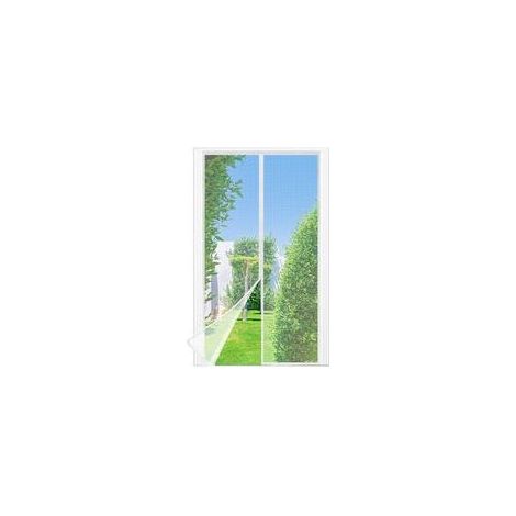 Moustiquaire Porte Fenetre, 90 x 210 CM Maille Fine BLANC Rideau Anti Mouche, se ferme tout seul, la Largeur du Haut de la Fenêtre de la Moustiquaire Porte Fenetre Magnetique Jusqu'à 3,8 CM (1/5)