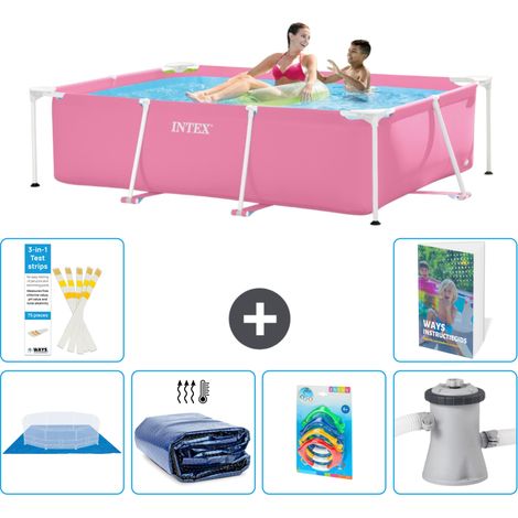 Intex Piscina con estructura Rectangular - 220x150x60 cm - 7-piezas  S46