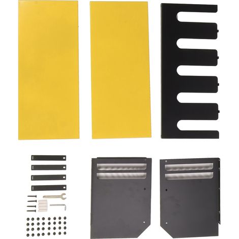 Range-outils mural 5 fentes, support de perceuse électrique lourd, organiseur de rangement pour garage atelier entrepôt jaune (1/5)