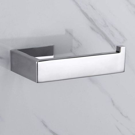 YMYNY Porte-rouleau de papier toilette sans perçage - En acier inoxydable 304 chromé - Sans perçage (1/4)