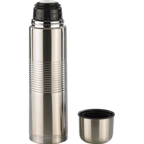 Bouteille isotherme - ROSENSTEIN & SOHNE - Grande 1 L - Double paroi en inox - Couvercle-tasse (1/2)