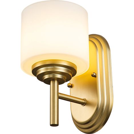 Elstead Feiss Malibu Lampada da parete in ottone spazzolato, IP44 (1/5)
