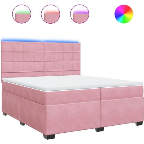 Maison Exclusive - Boxspringbett mit Matratze Rosa 200x200 cm Sam