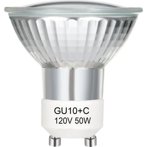 Ampoule GU10+C 50W 120V à intensité variable, blanc chaud 2800K, pour chauffe-bougie (1/5)